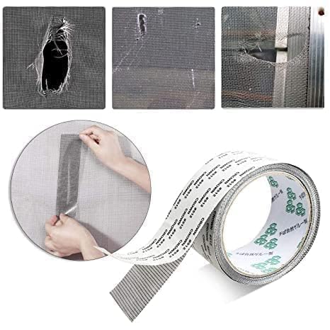 SANKEMU Mosquito Net Repair Tape | Strong Adhesive Mesh Patch for Window & Door Screen | Waterproof Mosquito Net Patch Repair Tape for Torn Mesh & Holes | Easy DIY Screen Repair (PACK OF 1) trayaguard