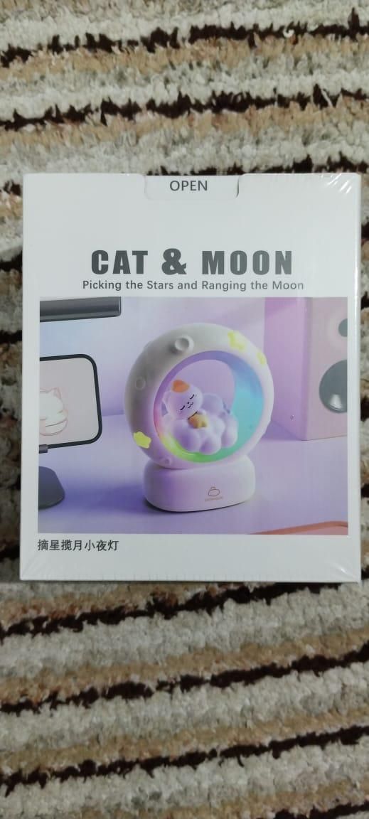 Moon LED Night Lamp with 3 Brightness Modes & Touch Contro trayaguard