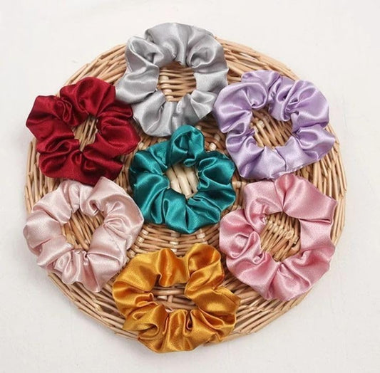SIMMI Classic Satin Silk Scrunchies For Women And Girls Set Of 12 Scrunchie for Less Hair fall Hairbands Rubber Band Scrunchies For Girls Best Gift For Mom, Sister And Girlfriend trayaguard