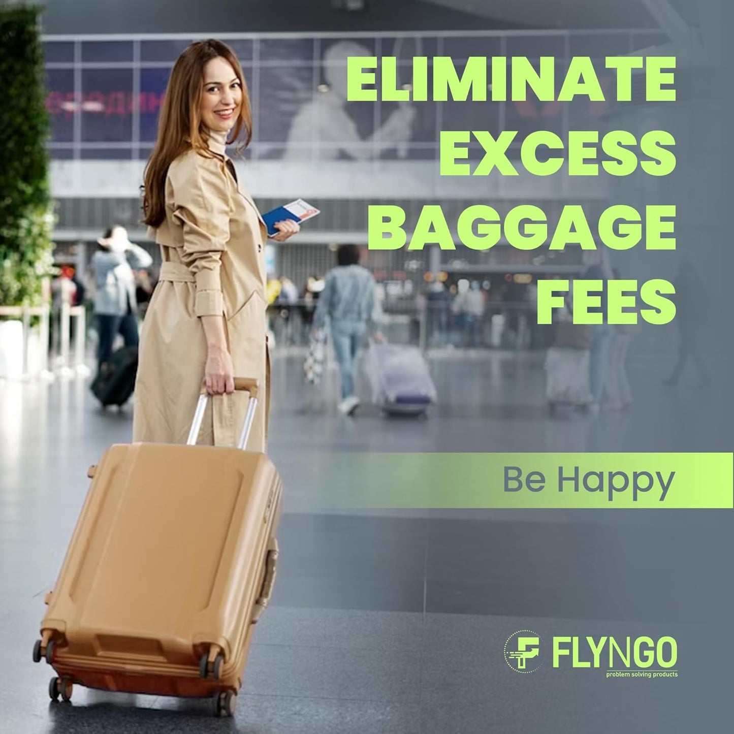 FLYNGO Weight Machine For Luggage Weighing Scale For Luggage Capable Up To 50 Kg With Lcd Display Luggage Scale For Bags, Travel, Flights, Home, Shop, Gas...