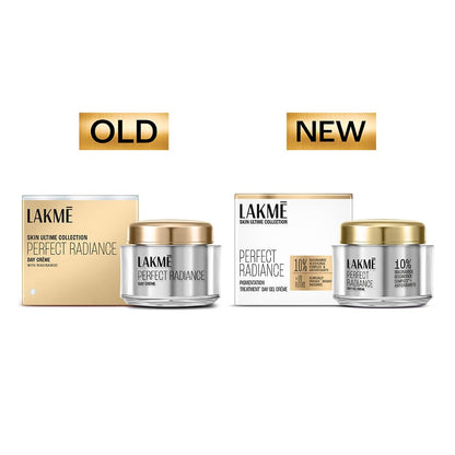 Lakme Perfect Radiance Pigmentation Treatment Day Gel Crème with 10% Niacinamide Resorcinol Complex 7 Antioxidants, 50g [Package might differ]