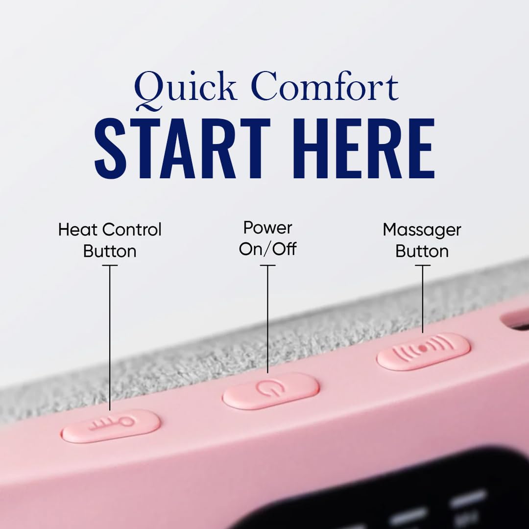 MildCares Period Cramp Massager Belt – Cordless Rechargeable Heating Pad with 3 Heat Levels & 4 Massage Modes | Portable Period Pain Relief Massager for Cramps, Back & Belly | Adjustable Belt for Women & Girls (1‑Year Warranty)