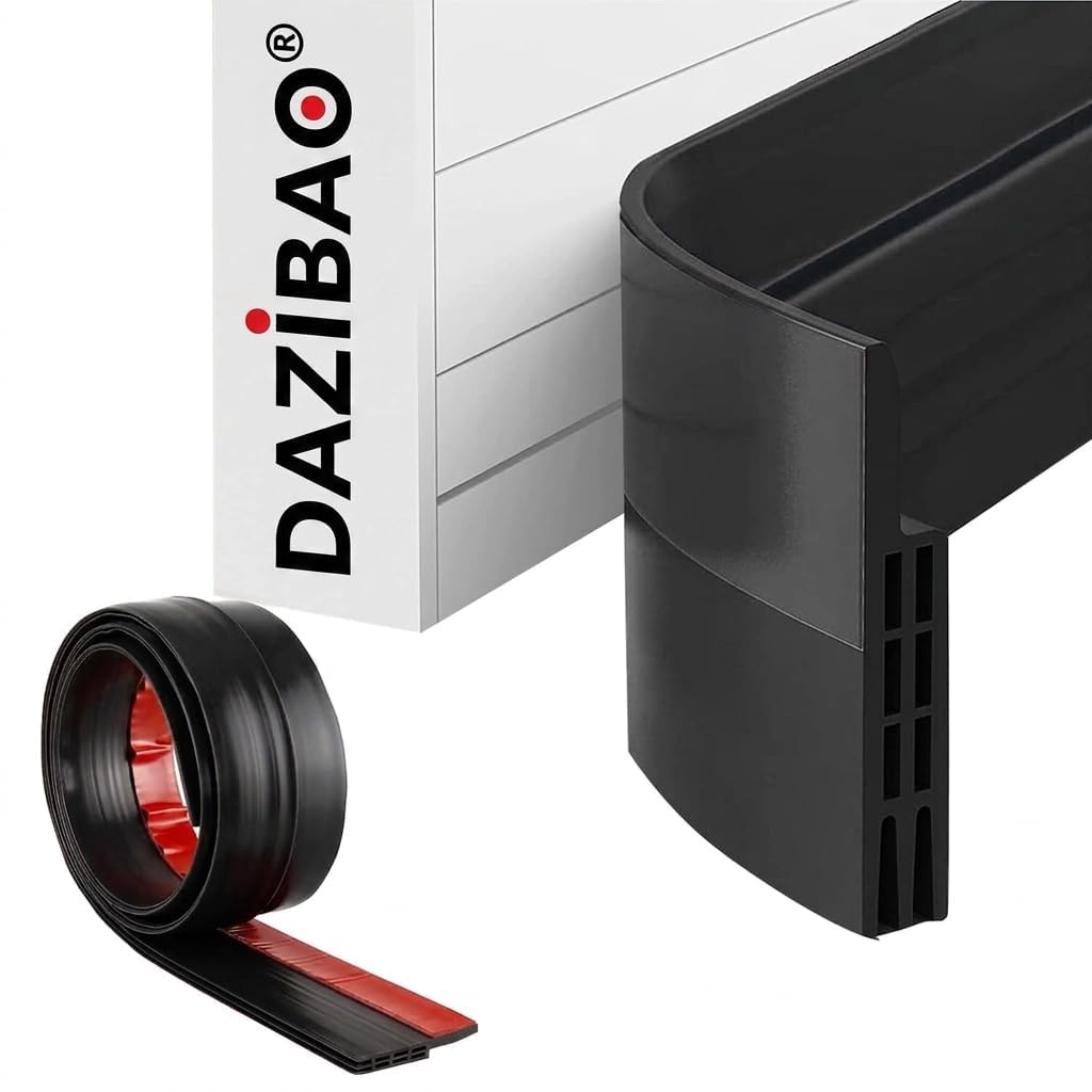 DAZIBAO® Silicone Door Bottom/Under Gap Filler Rubber Sealing Strip, Door Sealer Strip for Cockroach, Insect and Bugs, Seal Air & Dust, Brown, 39 inches