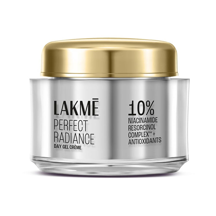 Lakme Perfect Radiance Pigmentation Treatment Day Gel Crème with 10% Niacinamide Resorcinol Complex 7 Antioxidants, 50g [Package might differ]