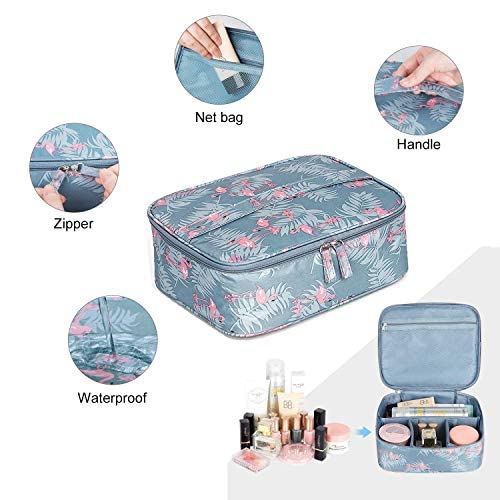 Striped 18 Cms Cosmetic Pouch (M_5058077885179_Blue) trayaguard
