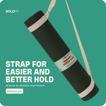 Boldfit Yoga Mats For Women and Men Exercise For Home Workout Gym Anti Slip EVA Material Yoga Mat 4Mm For Kids Gym Mats - Green