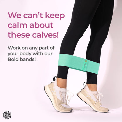 Boldfit Fabric Resistance Band - Loop Hip Band for Women & Men for Hip, Legs, Stretching, Toning Workout. Mini Loop Booty Bands for Glutes, Squats Exercise Usable in-Home & Gym. (