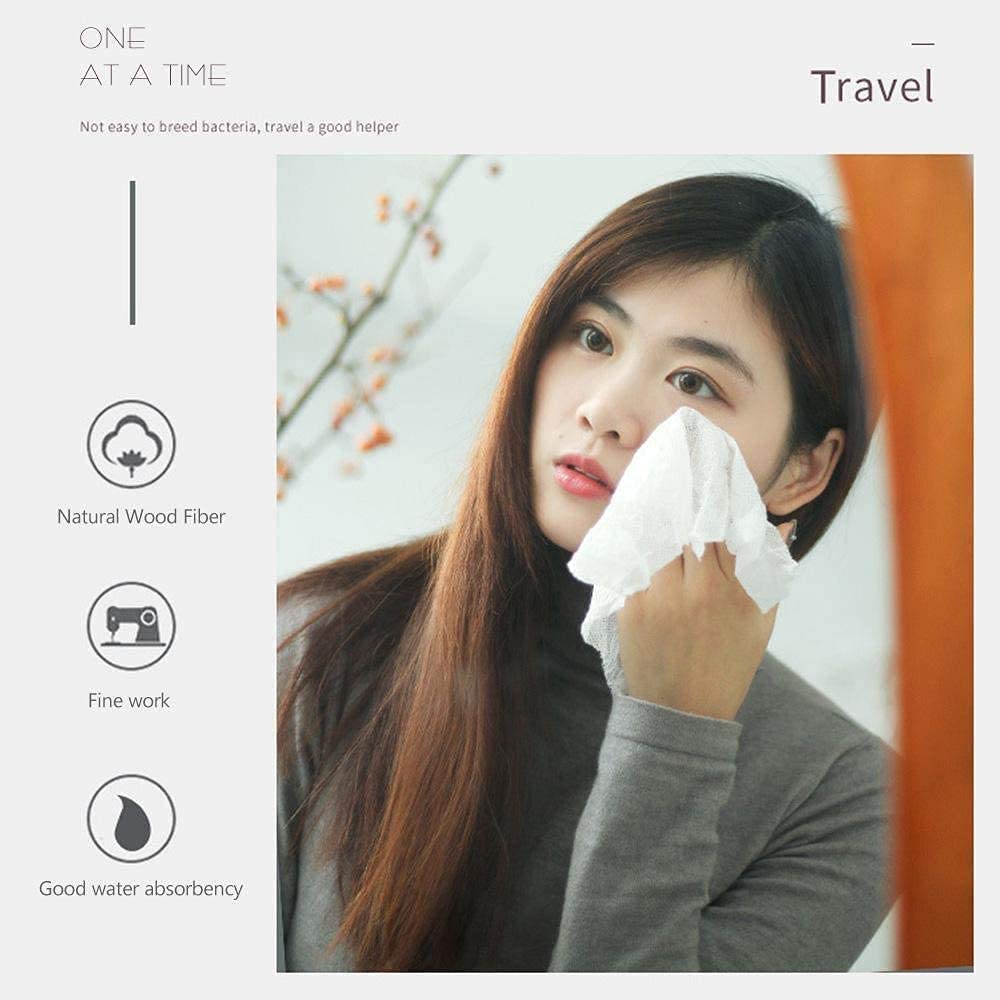 Crizer Compressed Facial Face Sheet tablets Outdoor Travel Portable Face Towel Disposable Magic Towel Tablet Capsules Cloth Wipes Paper Cotton Tissue Mask Expand With Water (50Pcs)