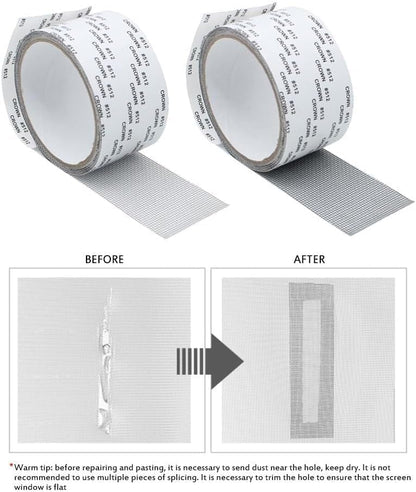 SANKEMU Mosquito Net Repair Tape | Strong Adhesive Mesh Patch for Window & Door Screen | Waterproof Mosquito Net Patch Repair Tape for Torn Mesh & Holes | Easy DIY Screen Repair (PACK OF 1)