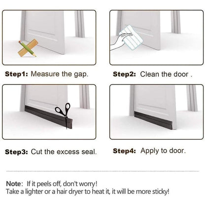 DAZIBAO® Silicone Door Bottom/Under Gap Filler Rubber Sealing Strip, Door Sealer Strip for Cockroach, Insect and Bugs, Seal Air & Dust, Brown, 39 inches