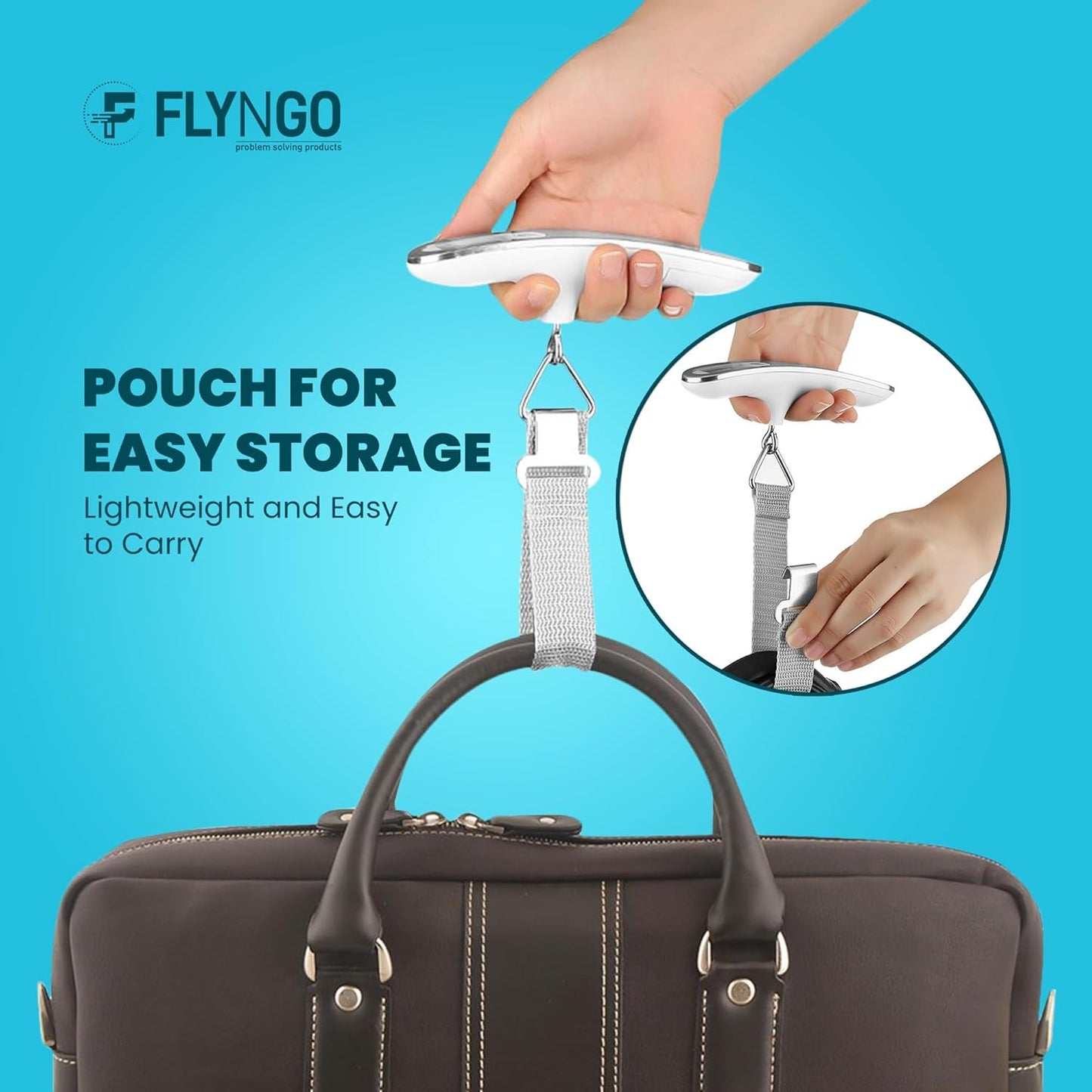FLYNGO Weight Machine For Luggage Weighing Scale For Luggage Capable Up To 50 Kg With Lcd Display Luggage Scale For Bags, Travel, Flights, Home, Shop, Gas...