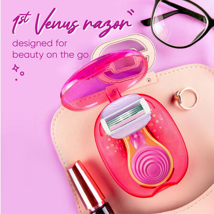 Gillette Venus Snap Hair Remover| Women Body Razor| Pack of 1 | Compact case|Soap gel bar with avocado