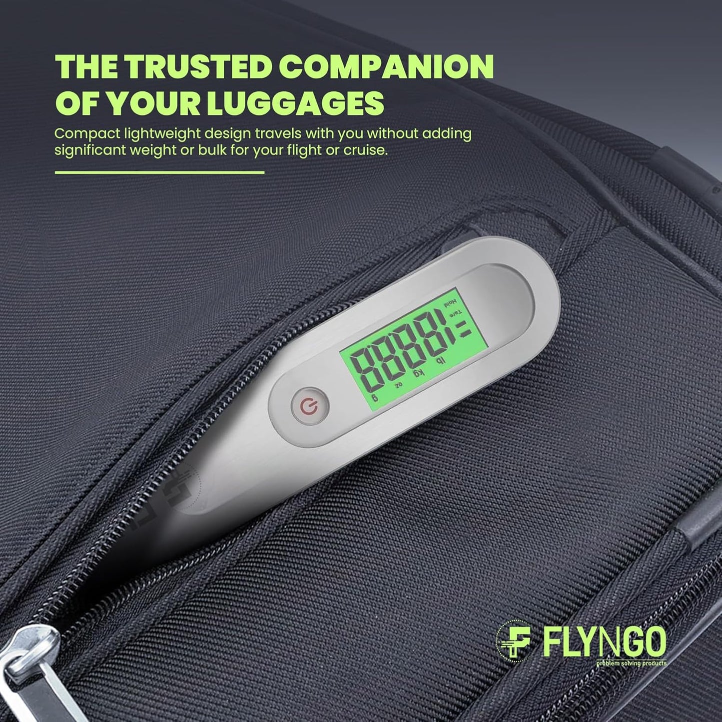FLYNGO Weight Machine For Luggage Weighing Scale For Luggage Capable Up To 50 Kg With Lcd Display Luggage Scale For Bags, Travel, Flights, Home, Shop, Gas...