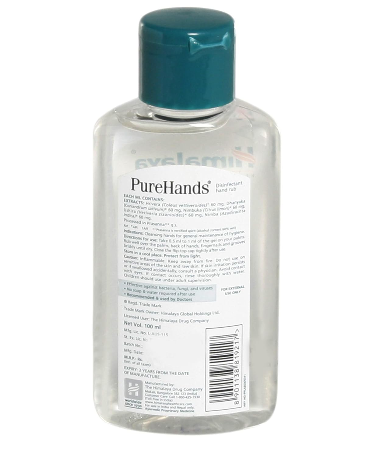 Himalaya PureHands Hand Sanitizer, 100ml