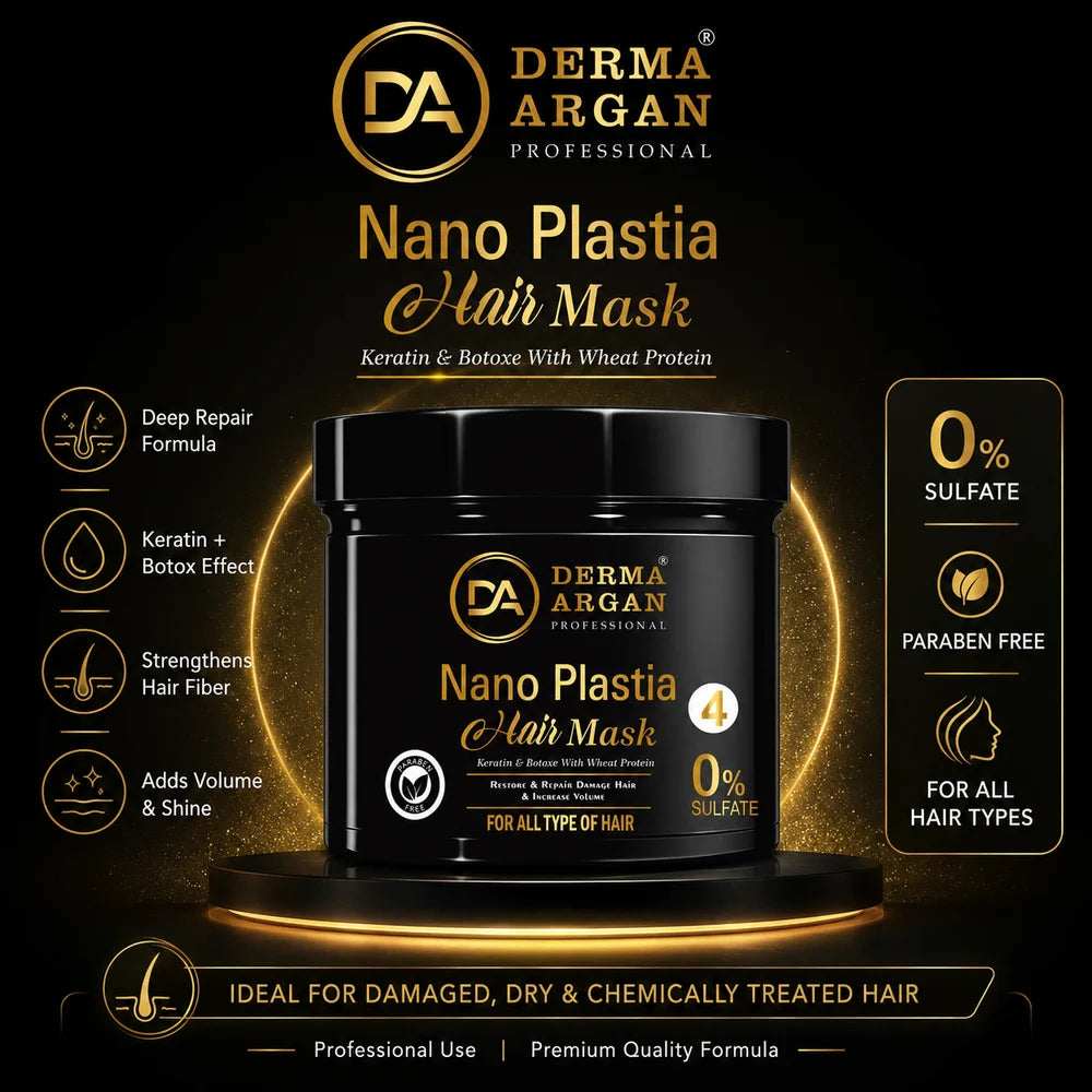 Derma Argan Nano Plastia Hair Mask for Frizz-Free Hair 500g trayaguard