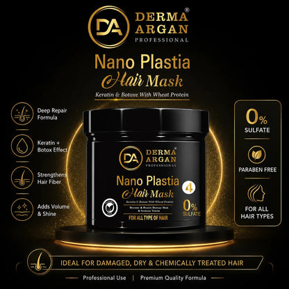 Derma Argan Nano Plastia Hair Mask for Frizz-Free Hair 500g trayaguard
