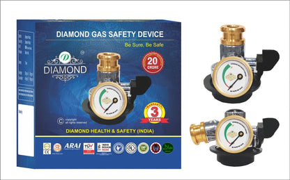 Brass Diamond Gas Safety Device, For Home, Outlet Size: 10 mm trayaguard