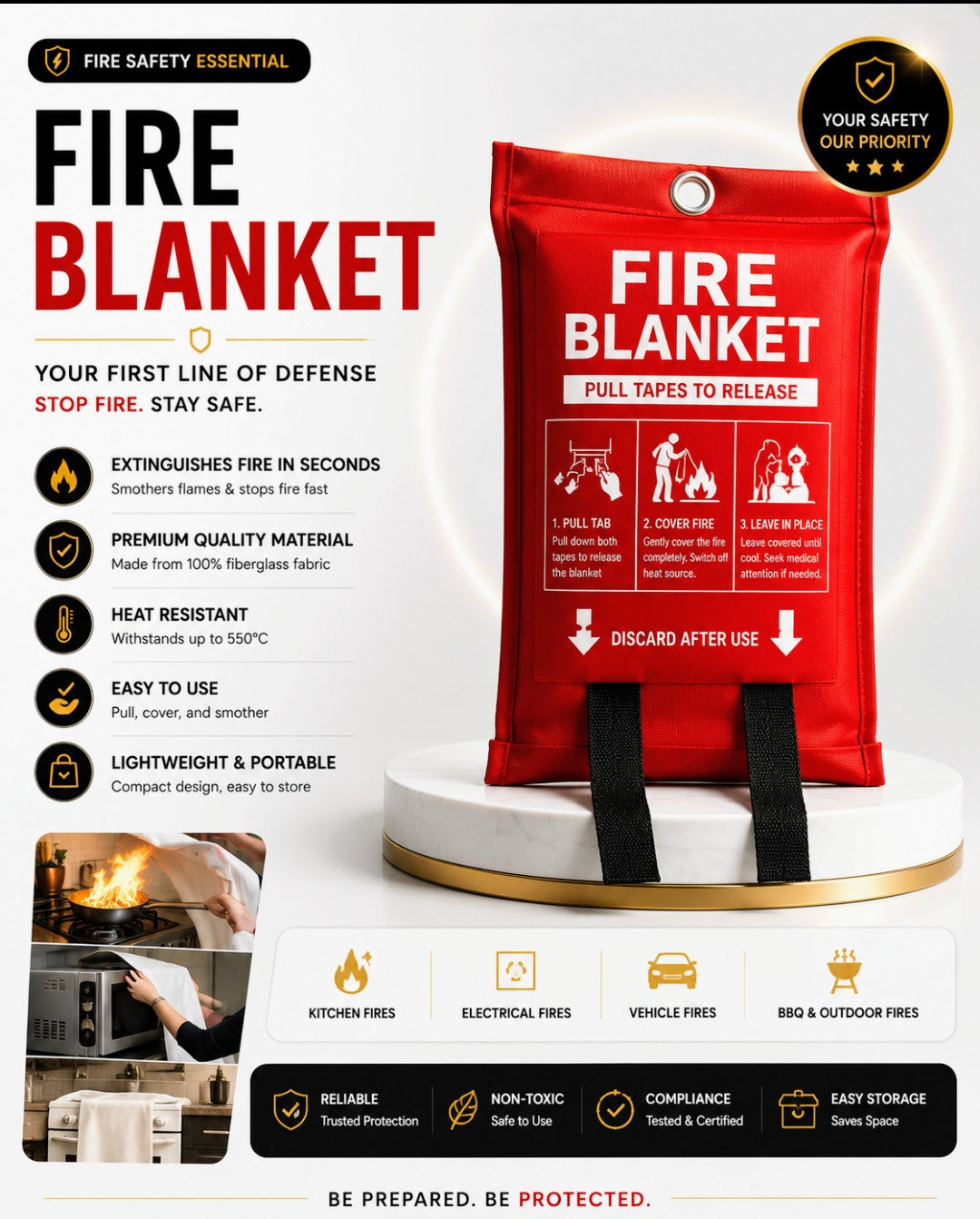 Fire Blanket trayaguard