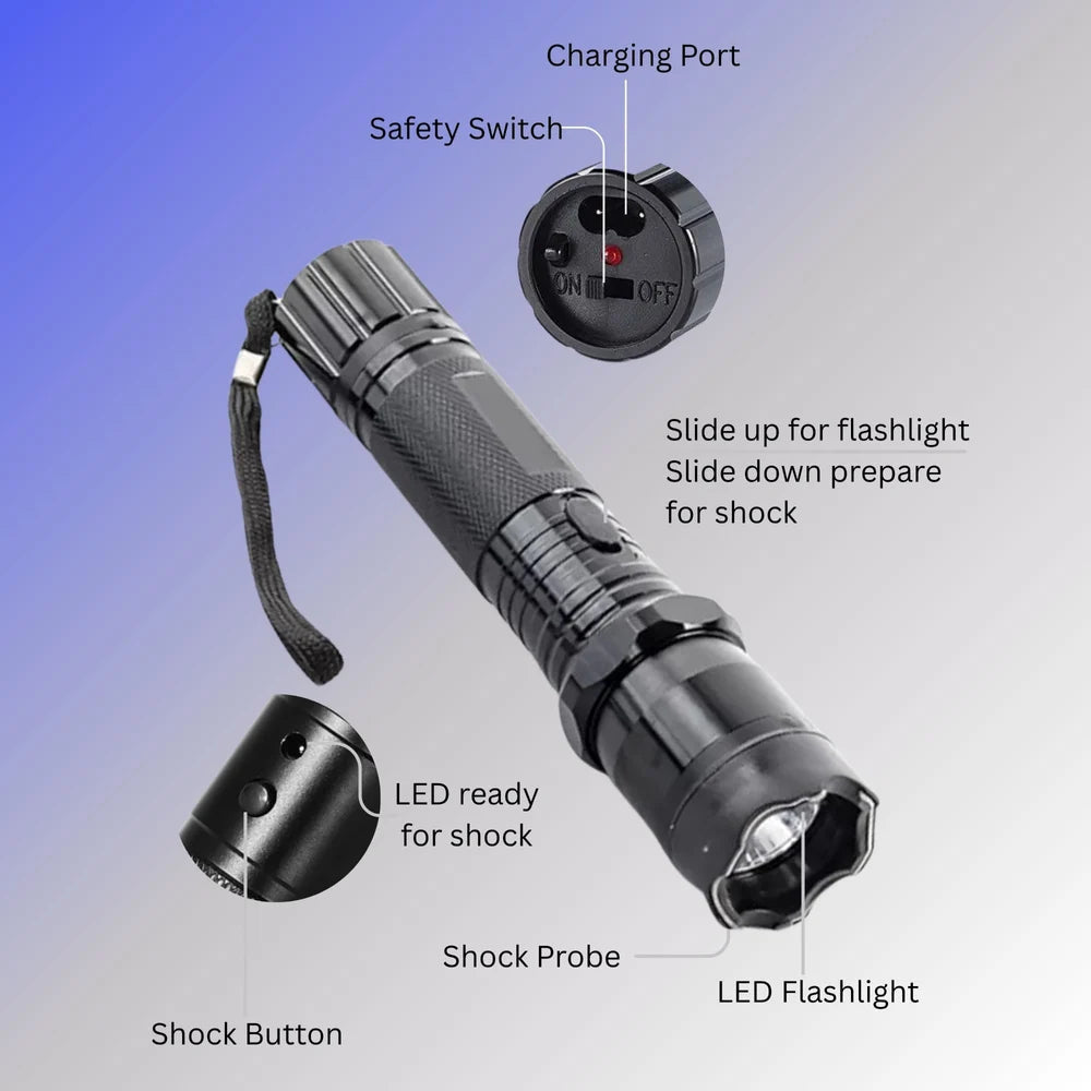 Valorous Flashlight Type Stun Gun trayaguard